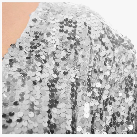 Anna-Kaci Silver Sequins Boléro Jacket sz L - Picture 5 of 8